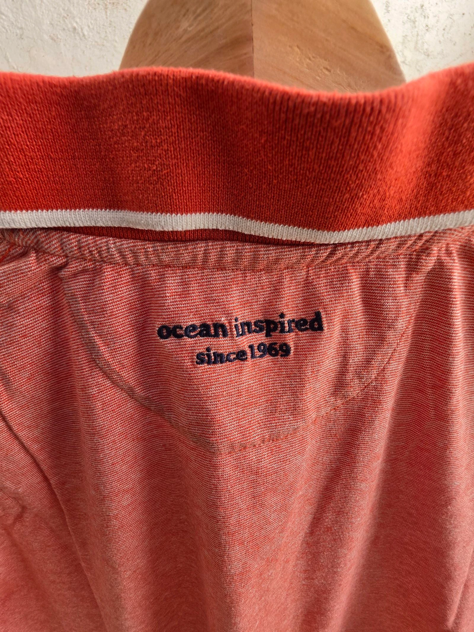Ocean polo in orange tones men's size M – photo 3